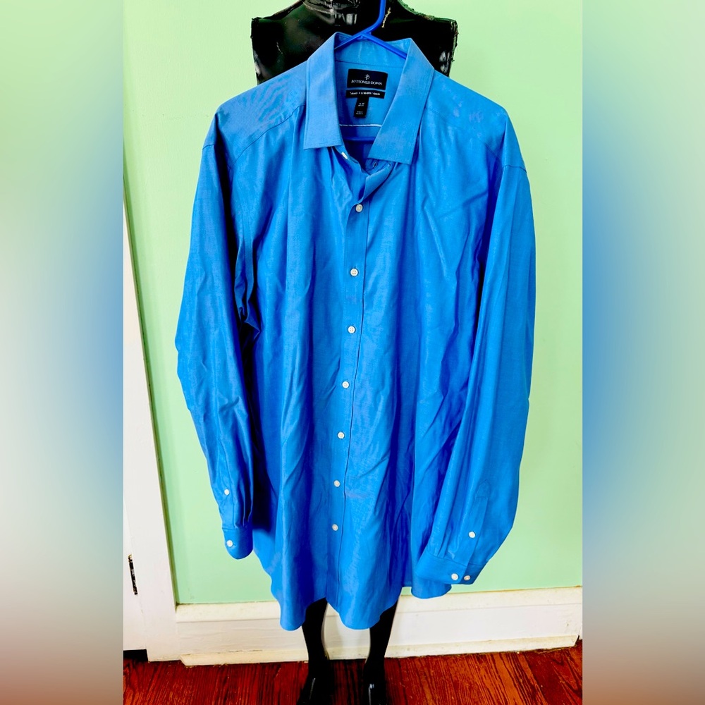 Buttoned Down Men's Long Sleeve Dress Shirt 3XL